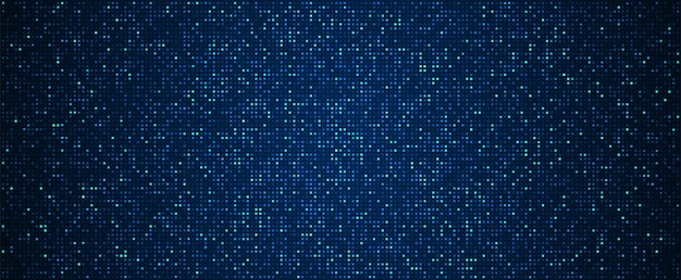 Fondo de tecnología digital Datos digitales fondo de píxeles de patrón azul cuadrado
