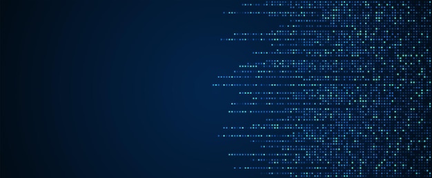 Fondo de tecnología digital Datos digitales fondo de píxeles de patrón azul cuadrado