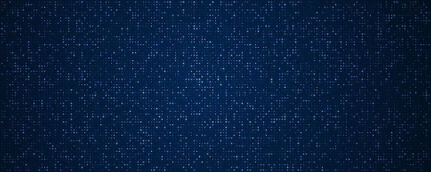 Fondo de tecnología digital Datos digitales fondo de píxeles de patrón azul cuadrado