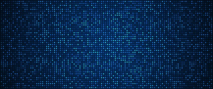 Vector fondo de tecnología digital datos digitales patrón azul cuadrado fondo de píxeles