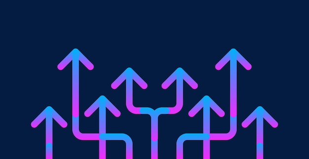 Fondo de tecnología de dirección de flecha abstracta
