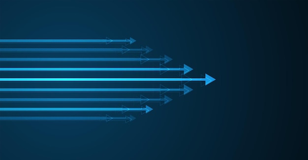 Fondo de tecnología de dirección de flecha abstracta
