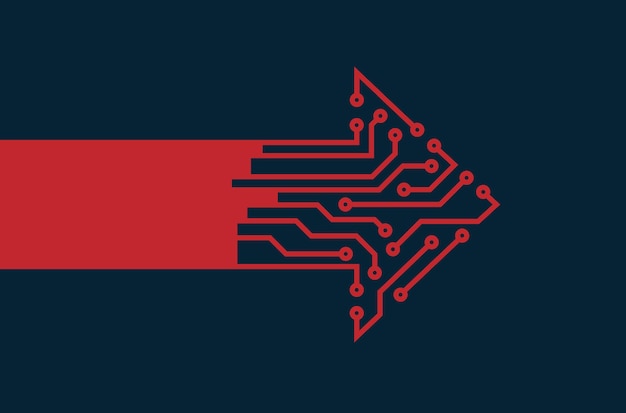 Fondo de tecnología de dirección de flecha abstracta