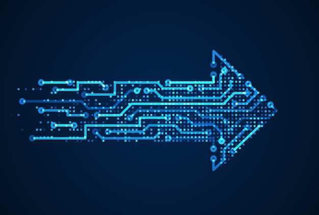 Fondo de tecnología de dirección de flecha abstracta
