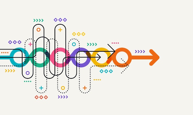 Fondo de tecnología de dirección de flecha abstracta