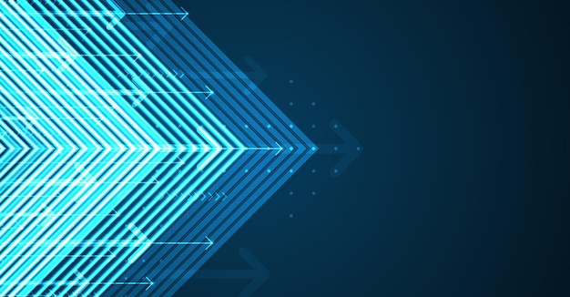 Fondo de tecnología de dirección de flecha abstracta