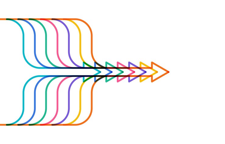 Vector fondo de tecnología de dirección de flecha abstracta