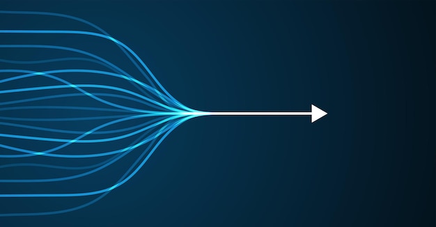 Fondo de tecnología de dirección de flecha abstracta