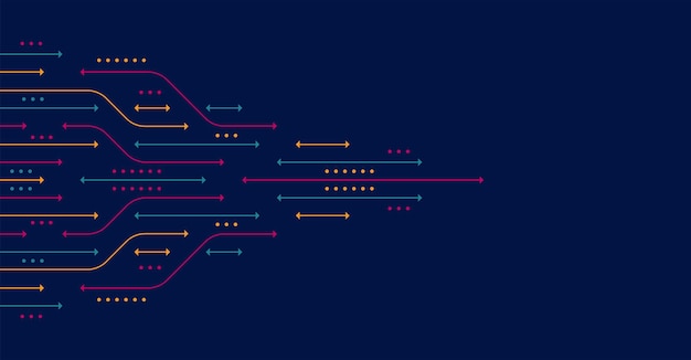 Fondo de tecnología de dirección de flecha abstracta