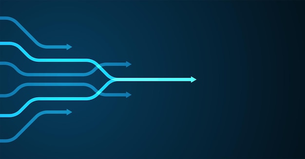 Fondo de tecnología de dirección de flecha abstracta