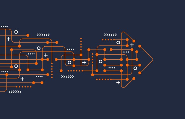 Fondo de tecnología de dirección de flecha abstracta
