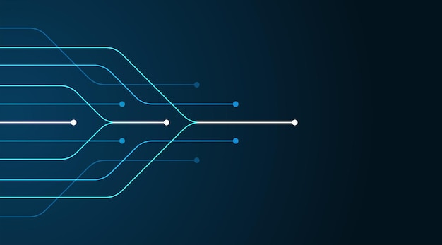 Fondo de tecnología de dirección de flecha abstracta