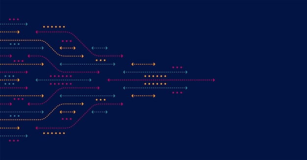 Fondo de tecnología de dirección de flecha abstracta