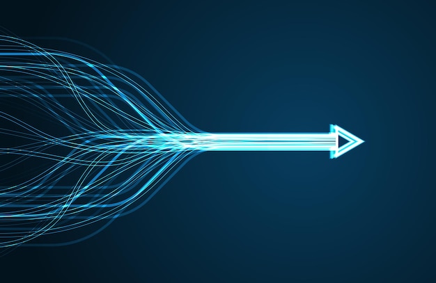 Fondo de tecnología de dirección de flecha abstracta
