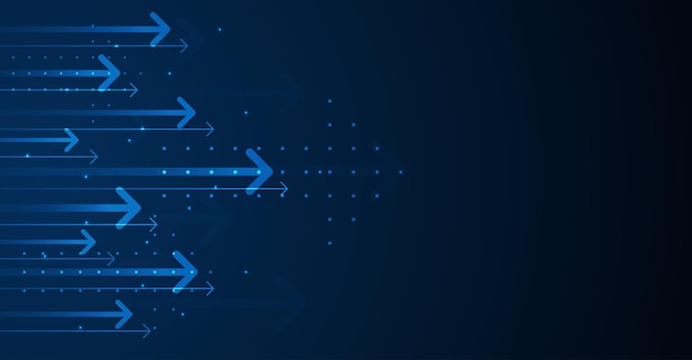 Fondo de tecnología de dirección de flecha abstracta