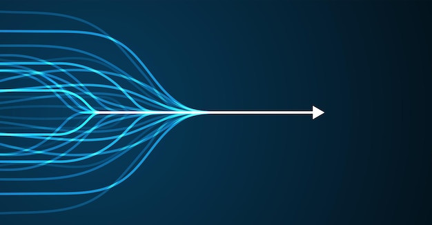 Fondo de tecnología de dirección de flecha abstracta