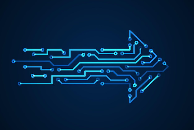 Fondo de tecnología de dirección de flecha abstracta