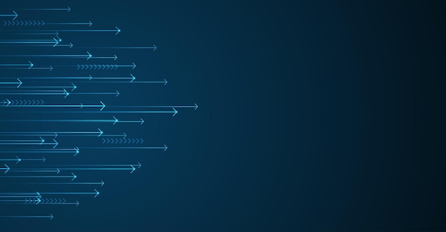 Fondo de tecnología de dirección de flecha abstracta
