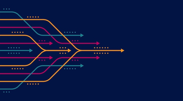 Fondo de tecnología de dirección de flecha abstracta