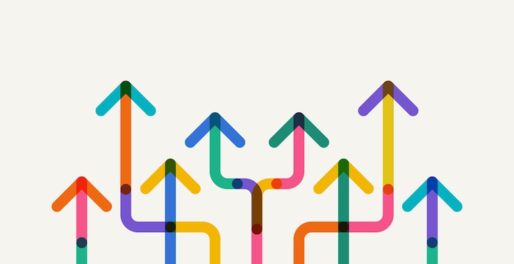 Vector fondo de tecnología de dirección de flecha abstracta