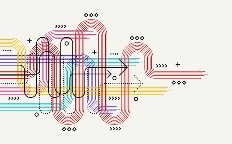 Vector fondo de tecnología de dirección de flecha abstracta