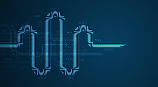Fondo de tecnología de dirección de flecha abstracta