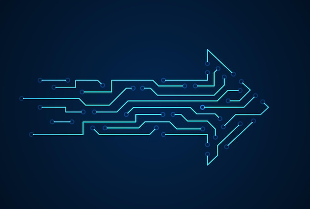 Fondo de tecnología de dirección de flecha abstracta