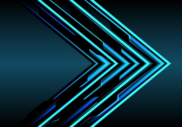Fondo de tecnología de dirección de luz azul flecha.