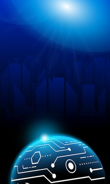 fondo de tecnología. efecto neón. Tecnología digital de alta tecnología.