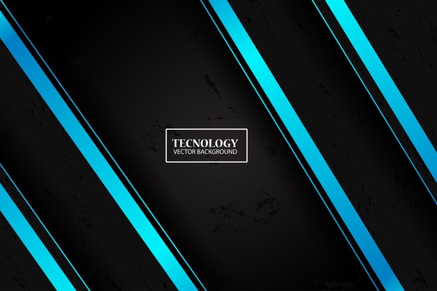 Fondo de tecnología de fondo 3d con líneas azules, fondo oscuro y sombra adecuada para banner