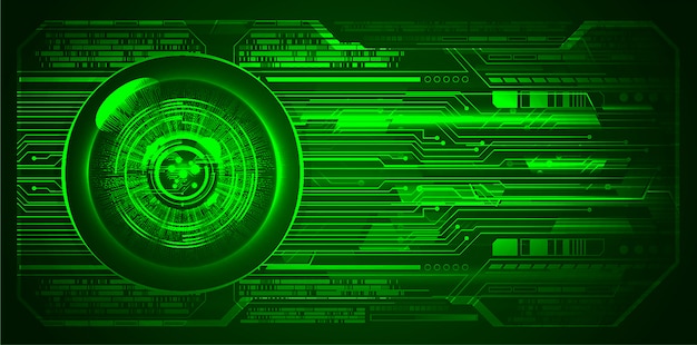 Fondo de tecnología futura de circuito verde cyber eye