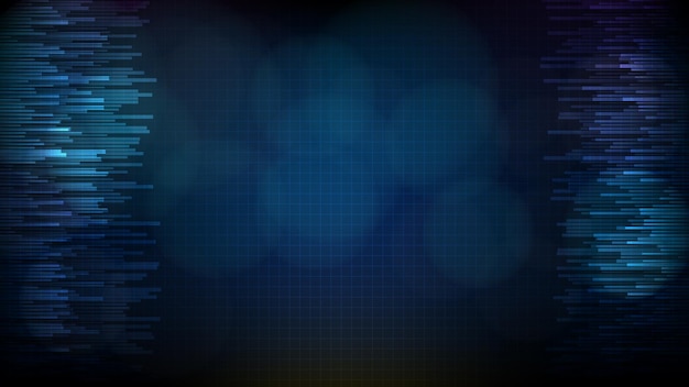 Fondo de tecnología futurista abstracta de datos de bloques de ciudades de barra aleatoria azul