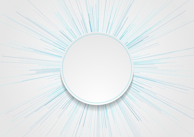 Fondo de tecnología futurista abstracta de líneas circulares azules