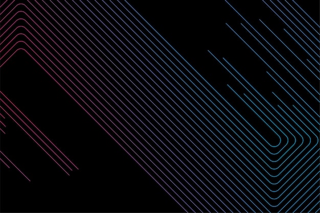 Fondo de tecnología futurista abstracto de líneas mínimas azul púrpura