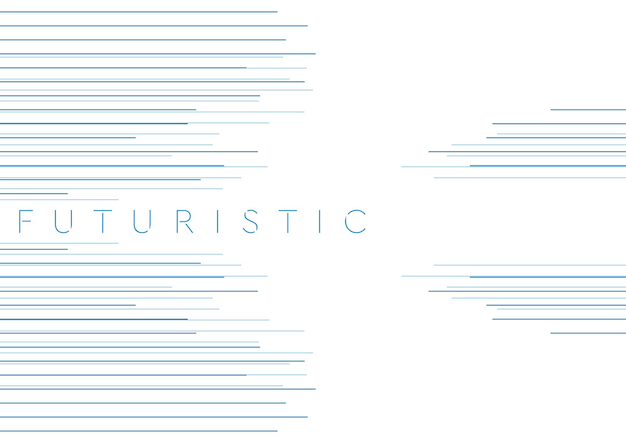 Fondo de tecnología futurista abstracto de líneas mínimas azules