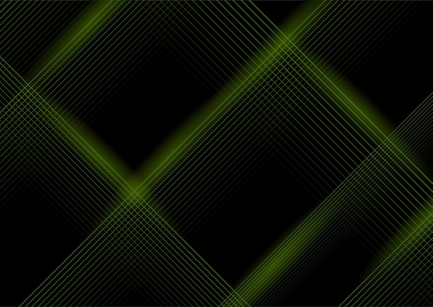 Fondo de tecnología futurista abstracto de líneas mínimas verdes