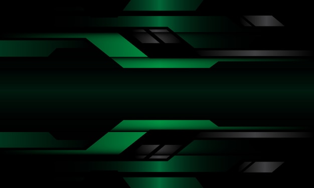 Fondo de tecnología futurista moderno diseño de circuito cibernético geométrico gris verde oscuro abstracto.