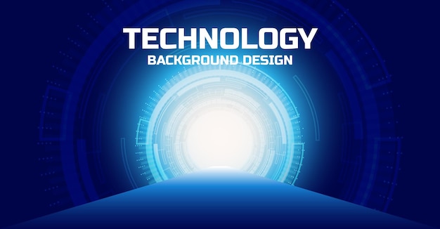 Fondo de tecnología futurista con túnel digital