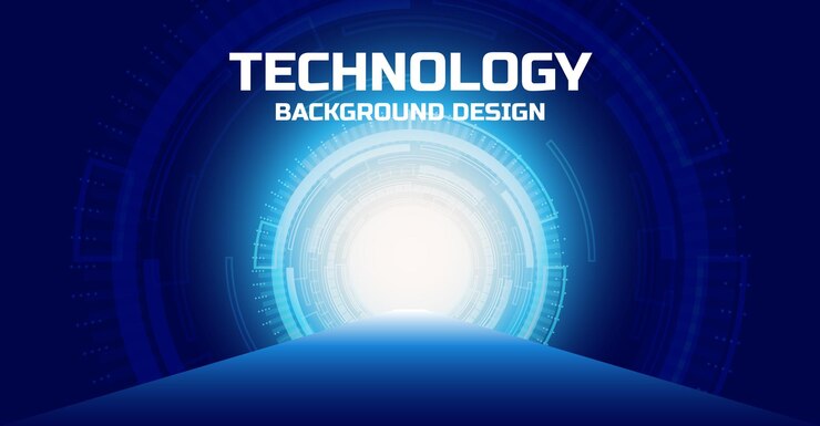 Fondo de tecnología futurista con túnel digital