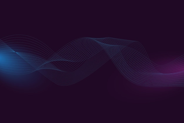 Fondo de tecnología gráfica de movimiento de línea de flujo de onda futurista abstracto