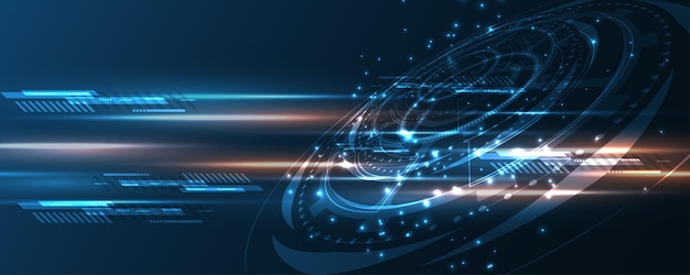 Fondo de tecnología Ilustración de vector de fondo abstracto de innovación de concepto de comunicación de alta tecnología
