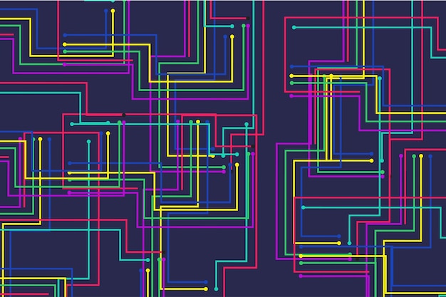 Fondo de tecnología de línea de panel abstracto