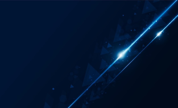 Fondo de tecnología de luz de velocidad abstracta Diseño de vector de fondo de innovación de concepto de comunicación de alta tecnología