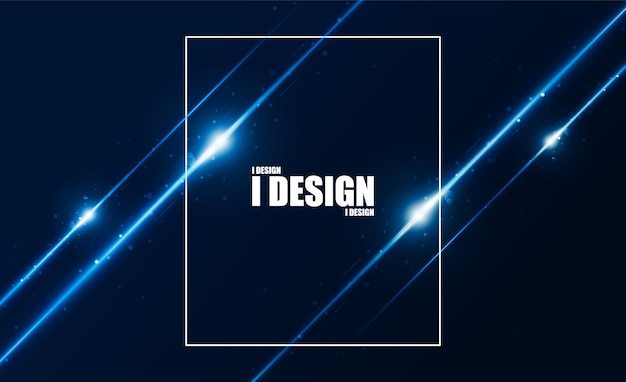 Fondo de tecnología de luz de velocidad abstracta Diseño de vector de fondo de innovación de concepto de comunicación de alta tecnología