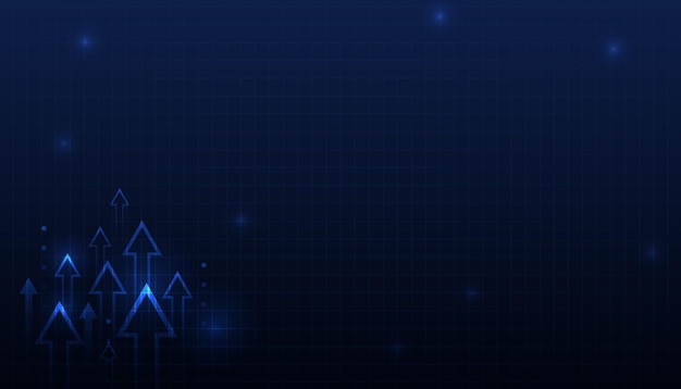 Fondo de tecnología de movimiento de flecha de luz azul vectorial