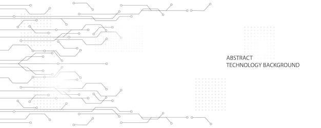 Fondo de tecnología patrón geométrico de alta tecnología creativa composición general gris y blanca