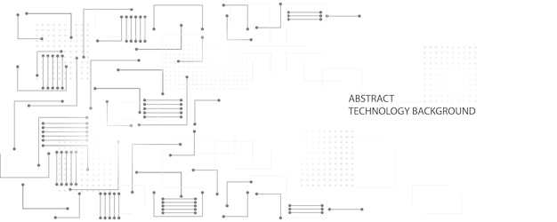 Fondo de tecnología patrón geométrico de alta tecnología creativa composición general gris y blanca