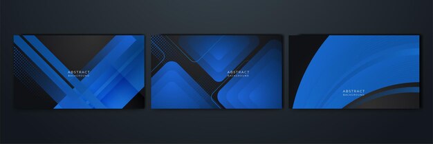 Fondo de tecnología poli geométrica futurista abstracta azul ciencia y tecnología ilustración vectorial