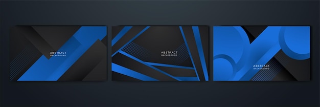 Fondo de tecnología poli geométrica futurista abstracta azul ciencia y tecnología ilustración vectorial