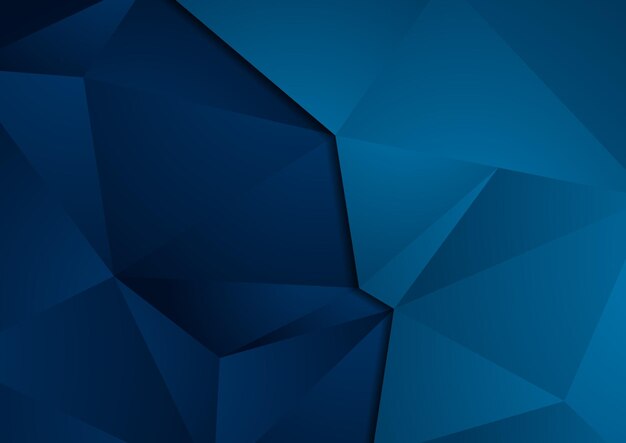 Fondo de tecnología poligonal moderna abstracta azul oscuro